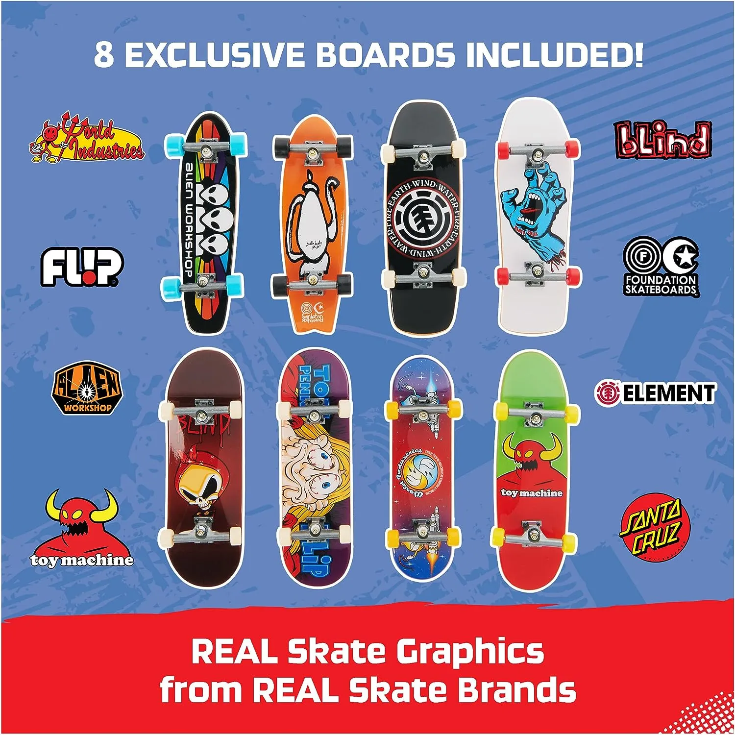 Tech Deck 25th Anniversary 8 Pack Set