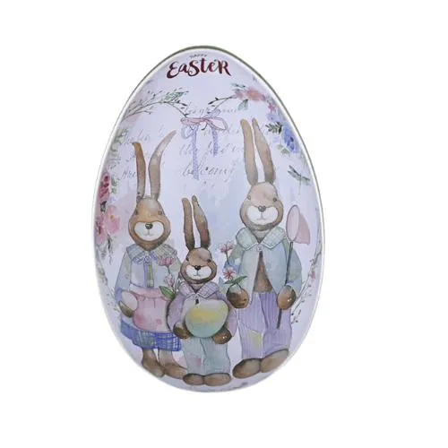 Tin Egg Shaped Candy Box