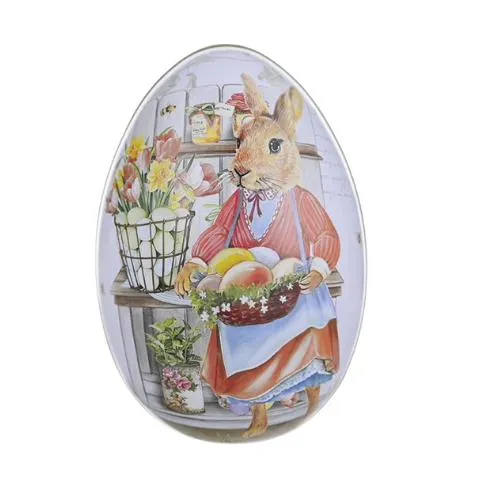 Tin Egg Shaped Candy Box