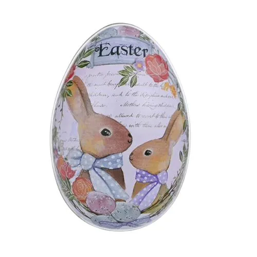 Tin Egg Shaped Candy Box