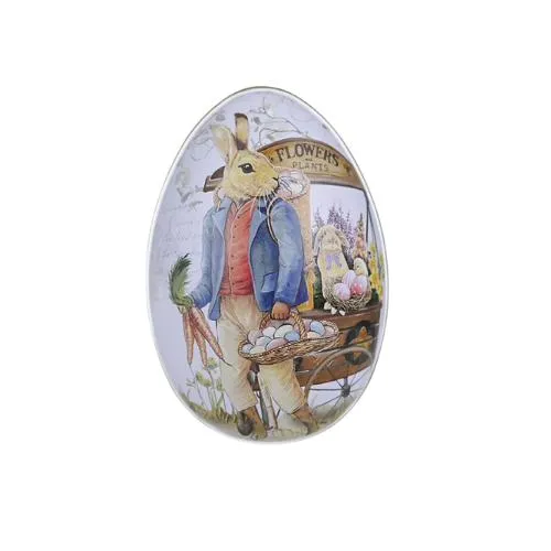 Tin Egg Shaped Candy Box