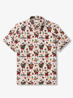 Tropical Tunes Hawaiian Christmas Seersucker Shirt