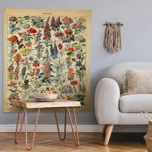 Vintage Wildflowers Tapestry