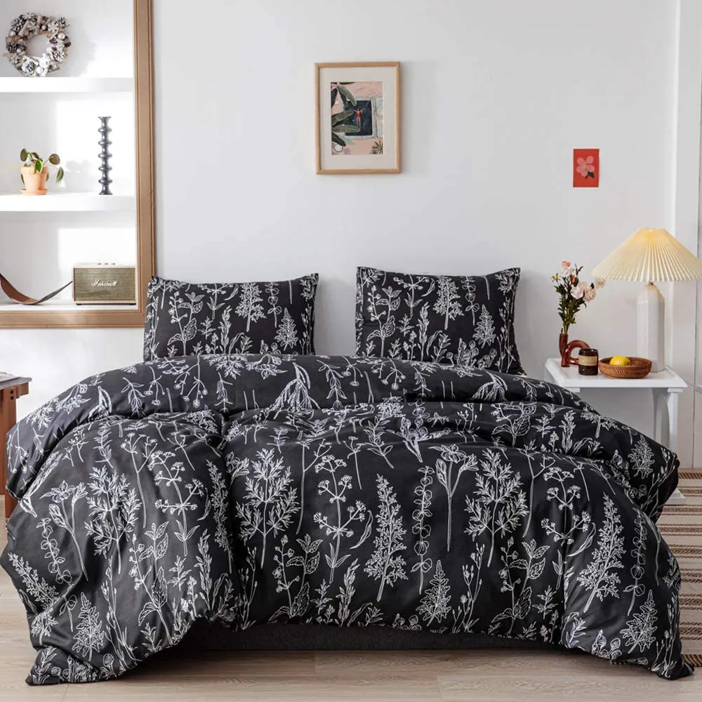 Wildflower Black Bed Set