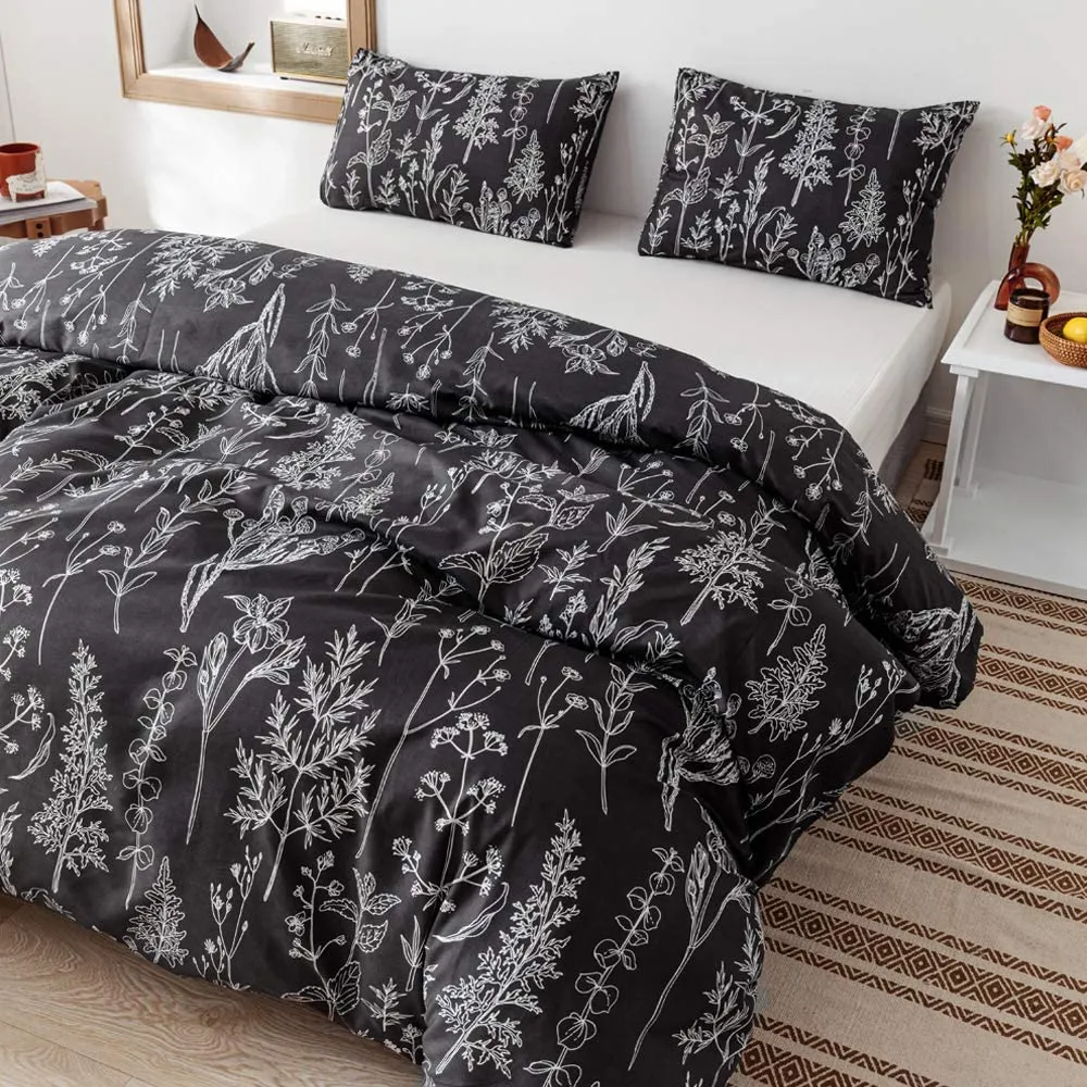 Wildflower Black Bed Set