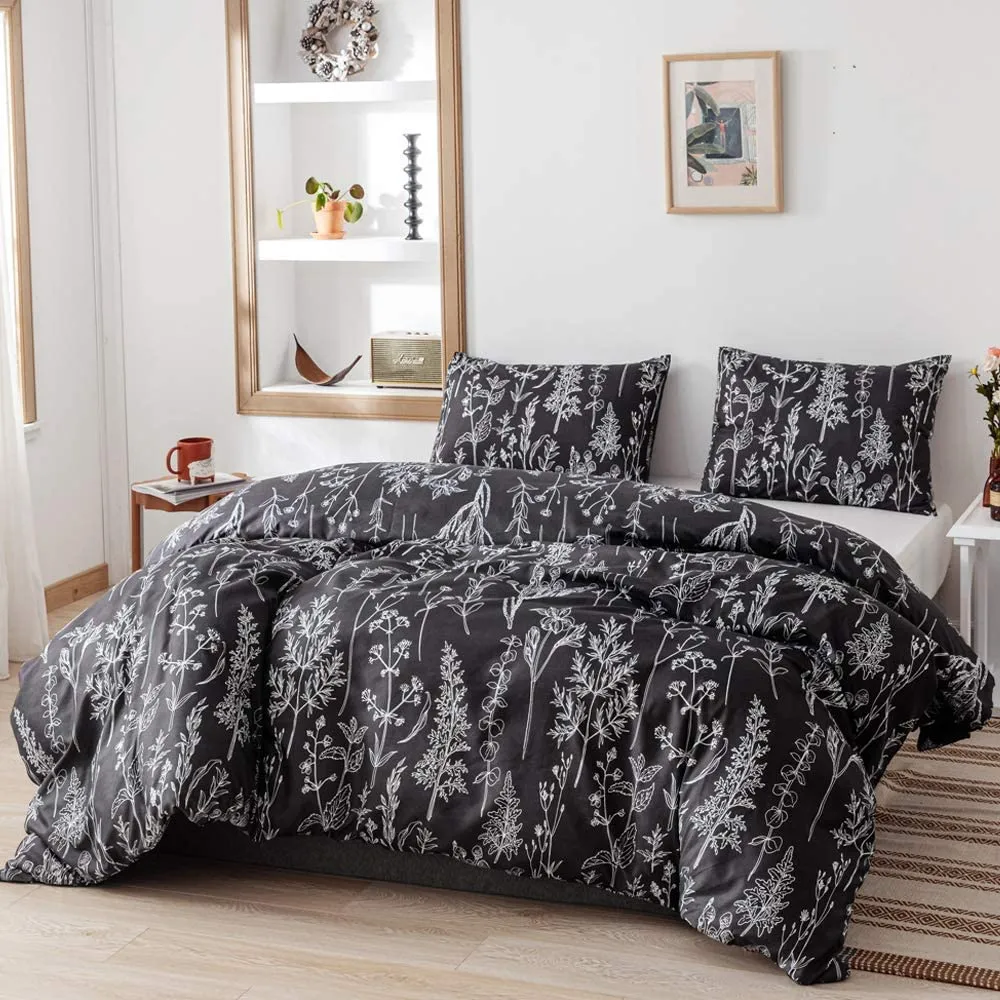 Wildflower Black Bed Set