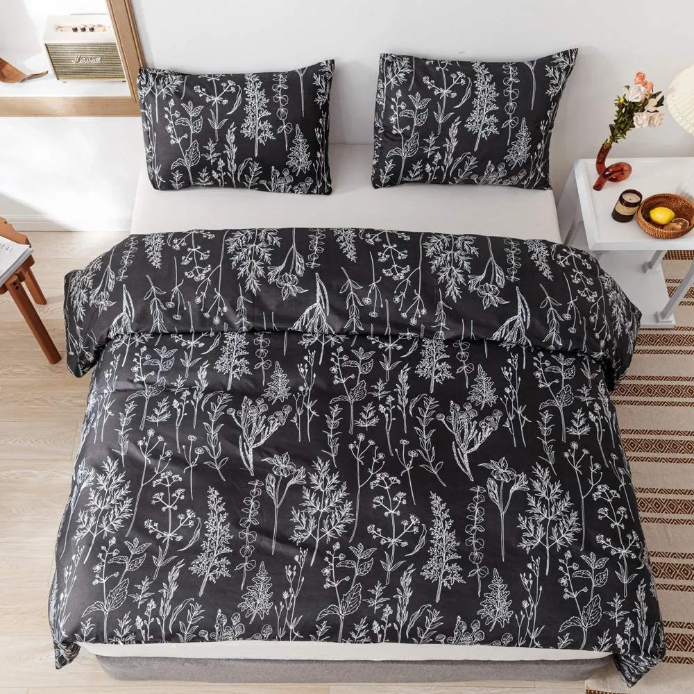 Wildflower Black Bed Set